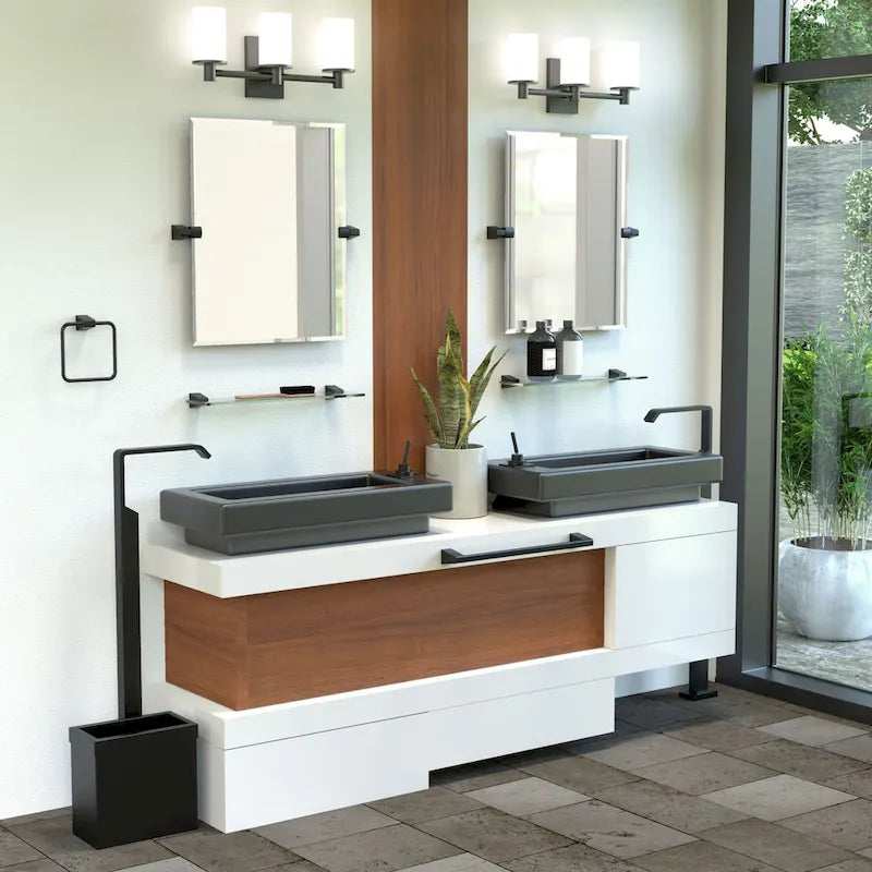 Étagère de salle de bain en verre Gatco 5656 A-Line 20