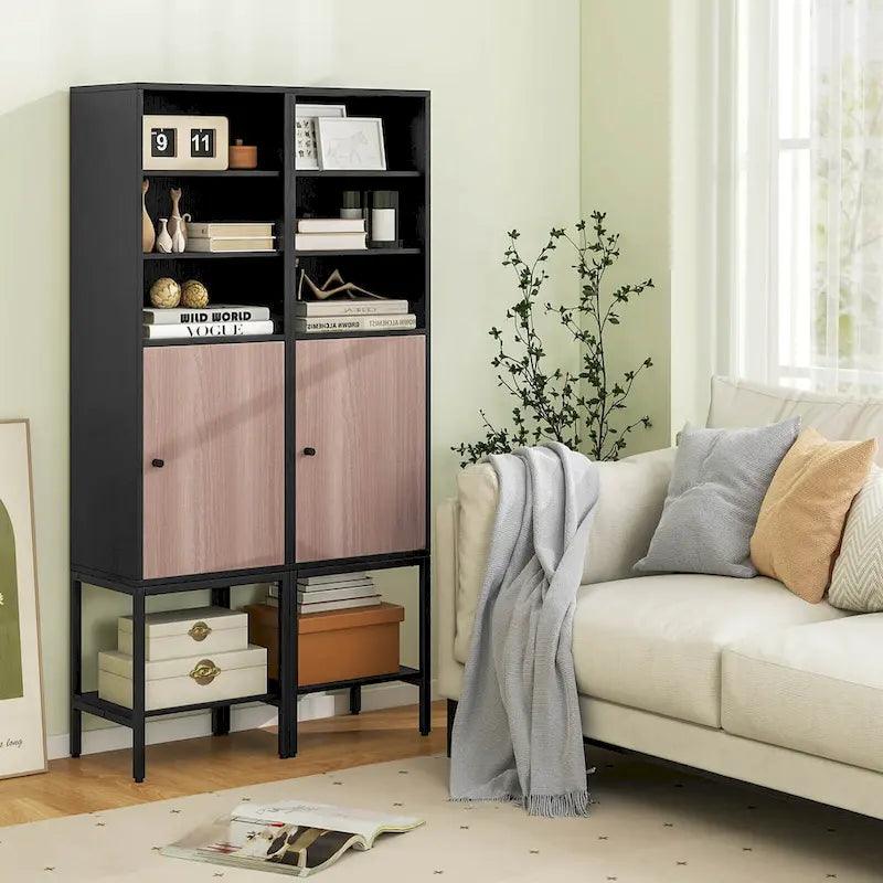 Costway Armoire Haute de Salle de Bain de 57 po avec 1 Porte et 4 Étagères - Voir Détails