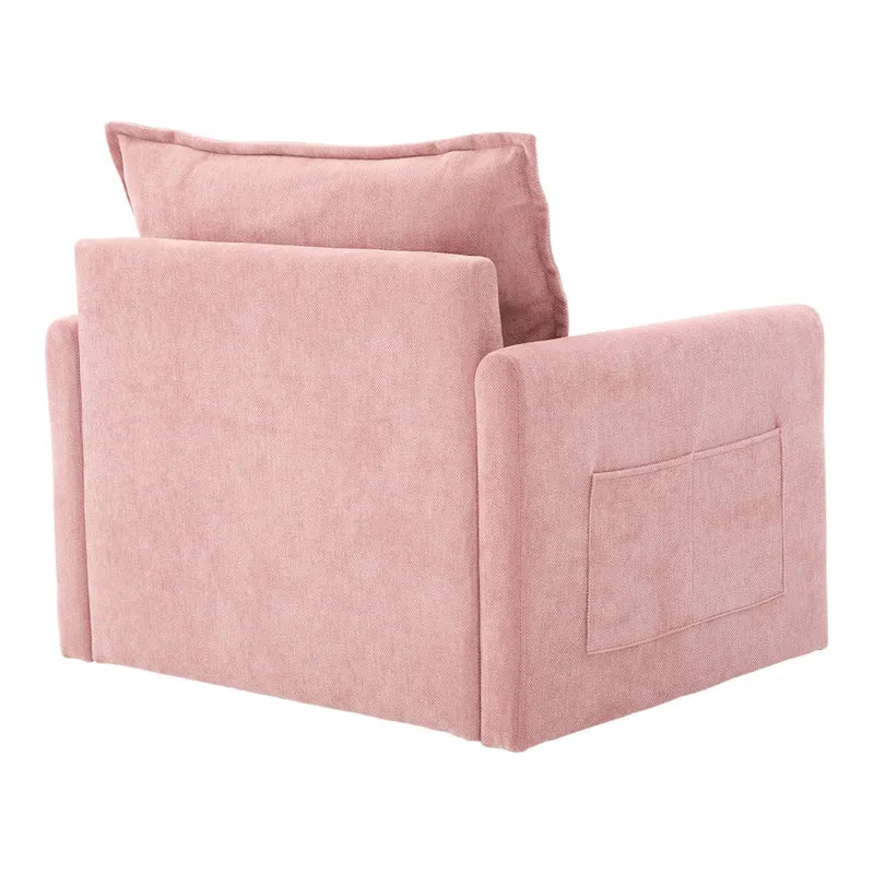 Fauteuil pivotant à 360 degrés en chenille de style moderne du milieu du siècle pour salon