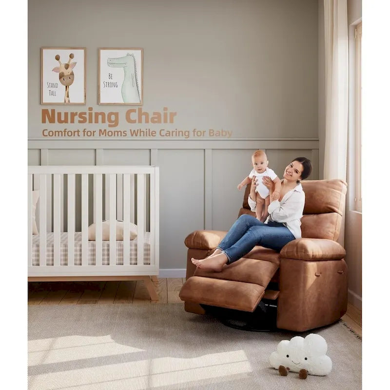 Fauteuils inclinables surdimensionnés pivotants à 360° avec fonction chauffante et massante