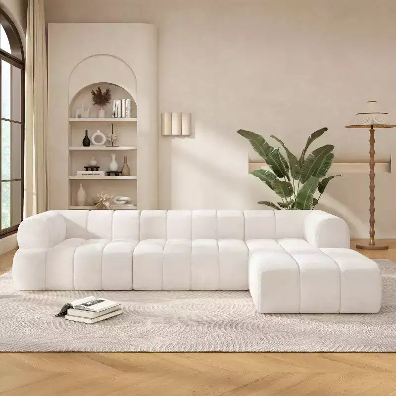 Canapé d'angle moderne Christopher Knight Home Keri 122 en mousse haute densité avec dossier bas
