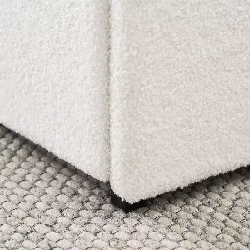 Lit Queen Size Moderne Rembourré en Boucle avec Tiroirs de Rangement