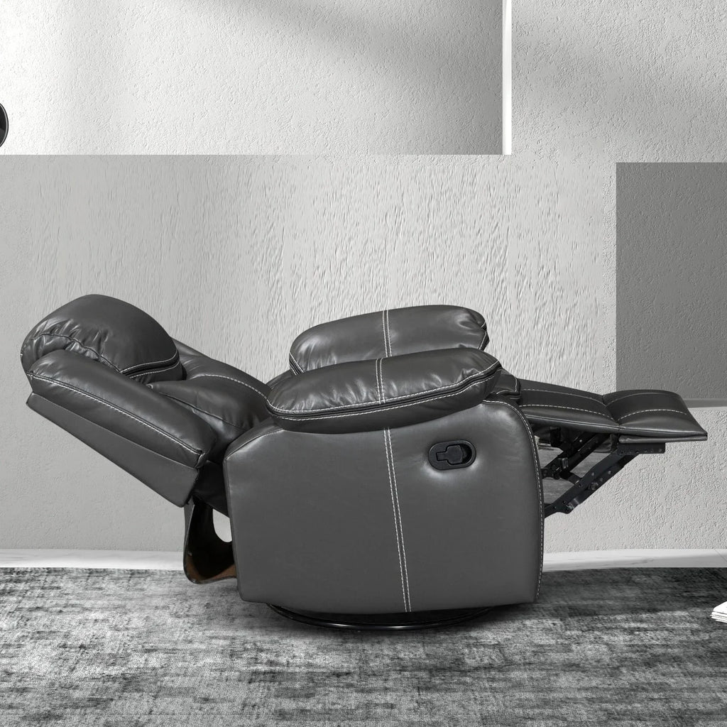 Fauteuil inclinable massant et chauffant en cuir, assise large et durable