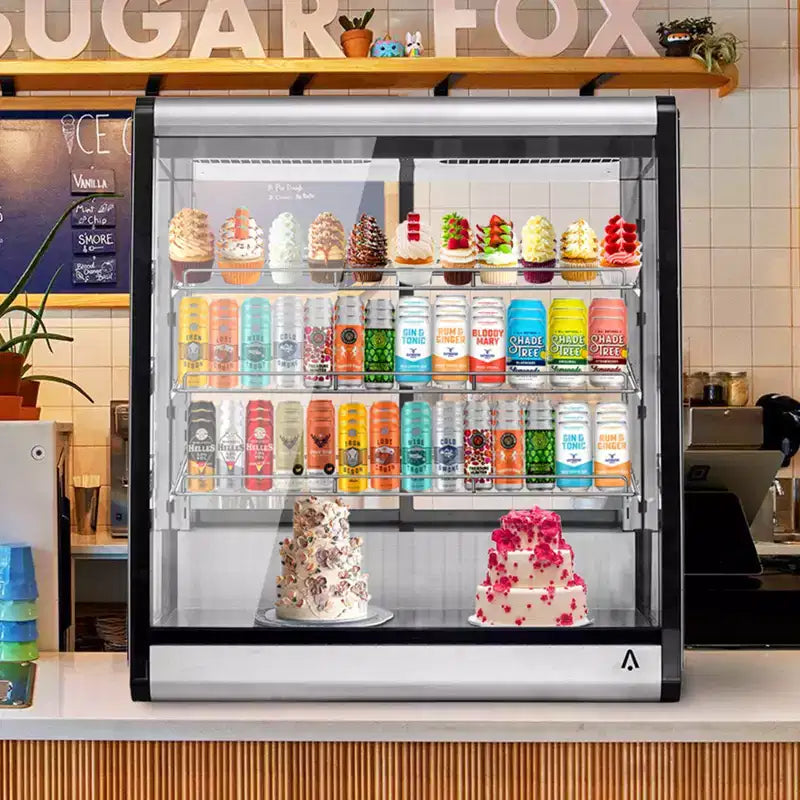 Réfrigérateur de vitrine commerciale 6,9 pi³, vitrine réfrigérée de comptoir avec éclairage LED pour boulangerie, café, 110V/190W