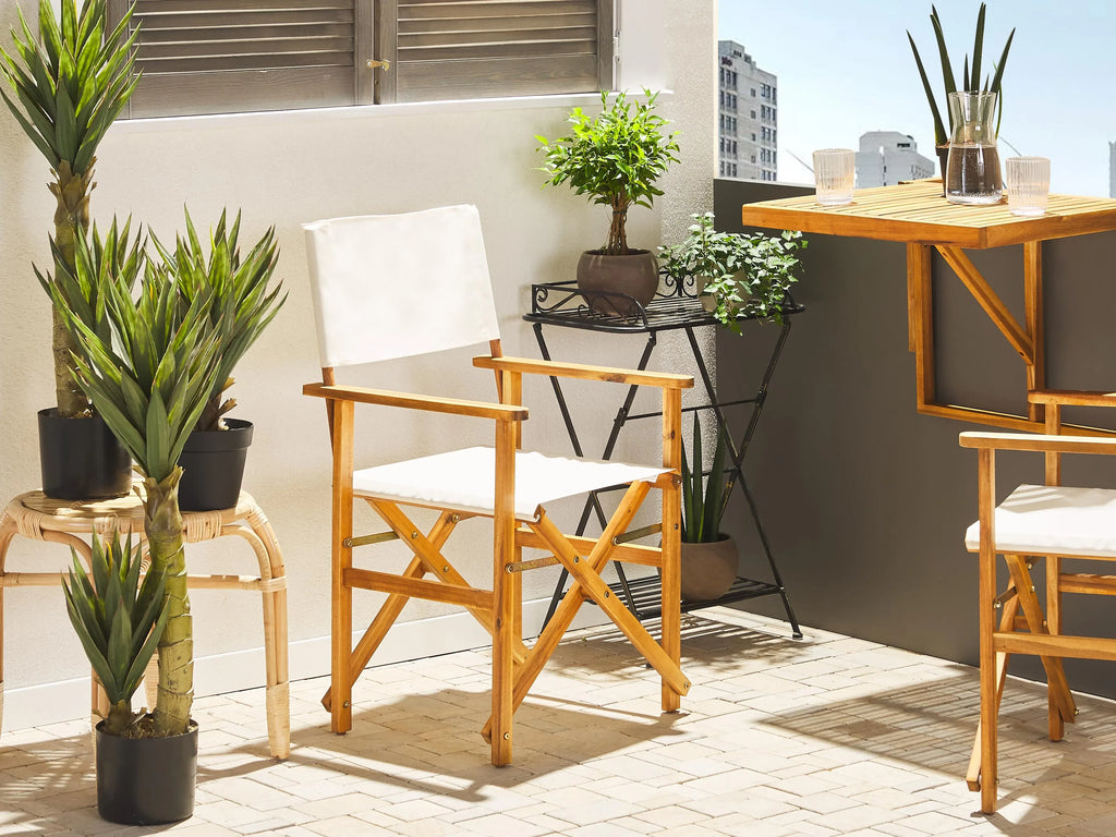 Table de balcon 70 cm 69 cm Bois d'acacia Marron