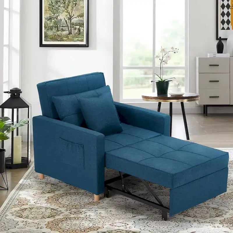 Fauteuil convertible 3-en-1, plusieurs coloris, une place
