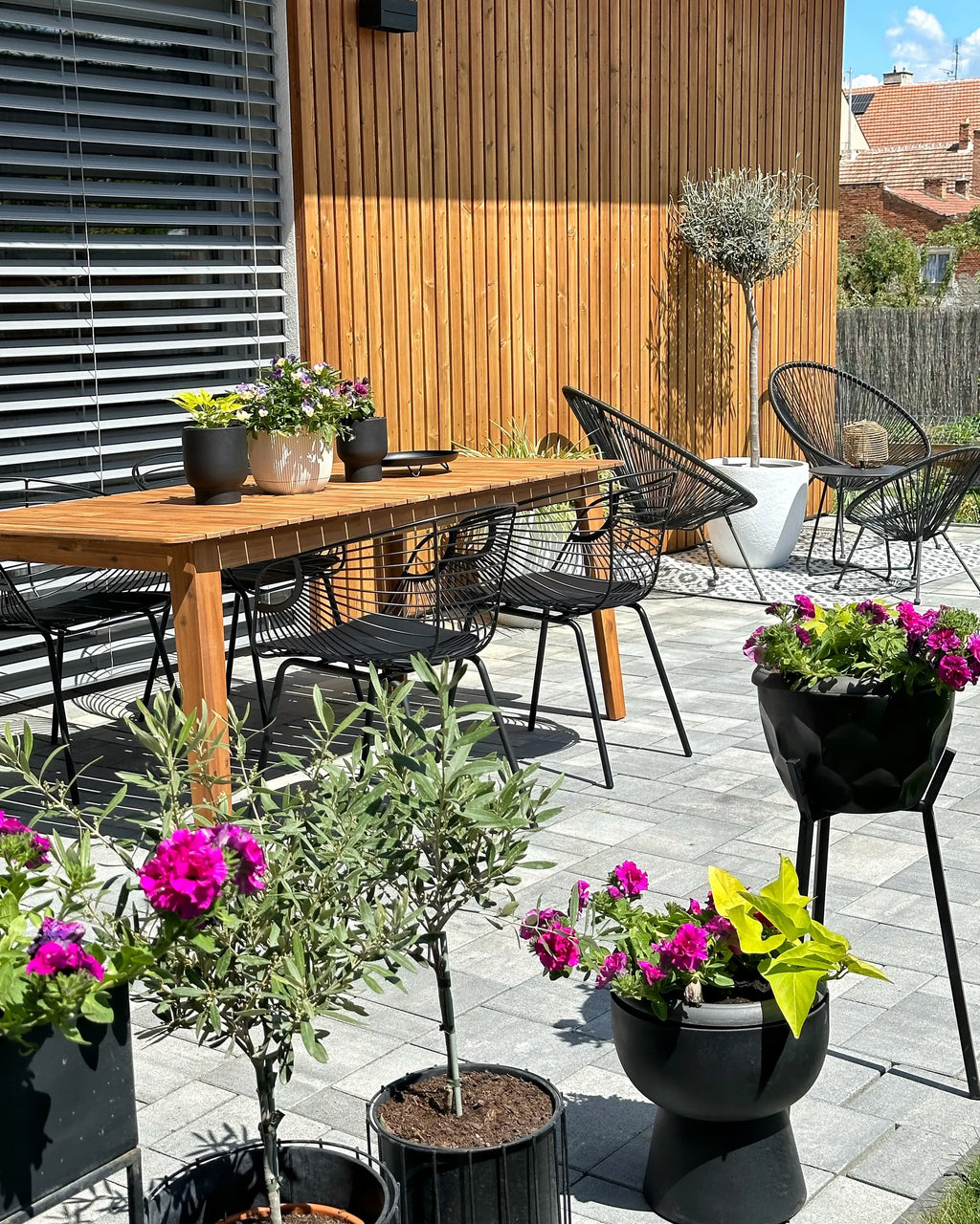 Table de salle à manger de jardin 180 cm 90 cm Bois d'acacia Marron