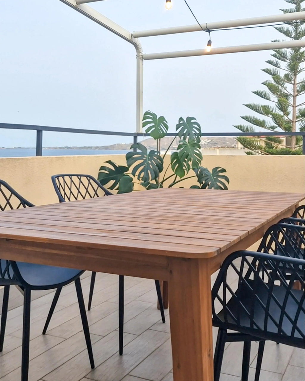Table de salle à manger de jardin 180 cm 90 cm Bois d'acacia Marron
