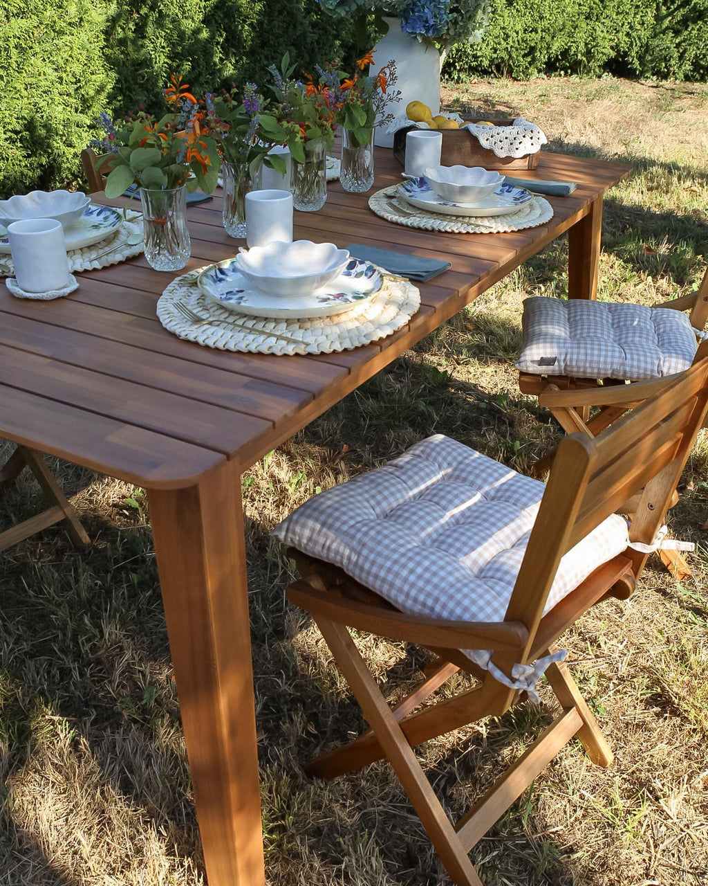 Table de salle à manger de jardin 180 cm 90 cm Bois d'acacia Marron