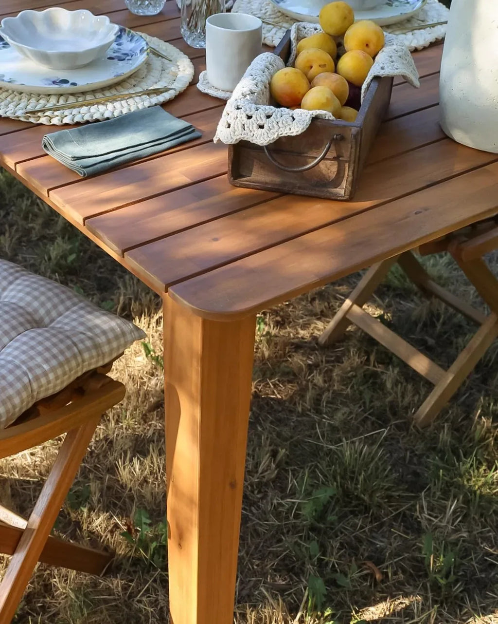 Table de salle à manger de jardin 180 cm 90 cm Bois d'acacia Marron
