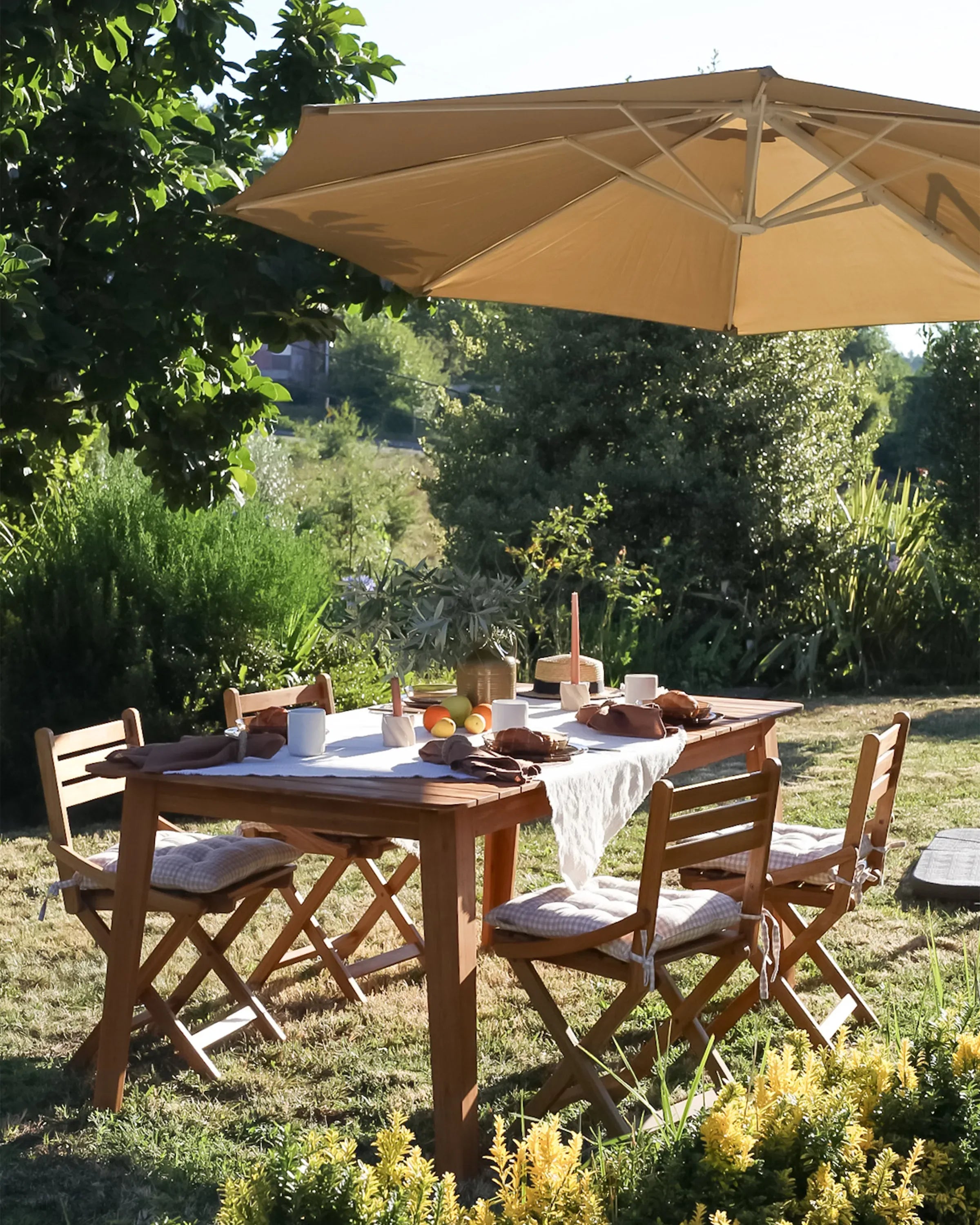 Table de salle à manger de jardin 180 cm 90 cm Bois d'acacia Marron