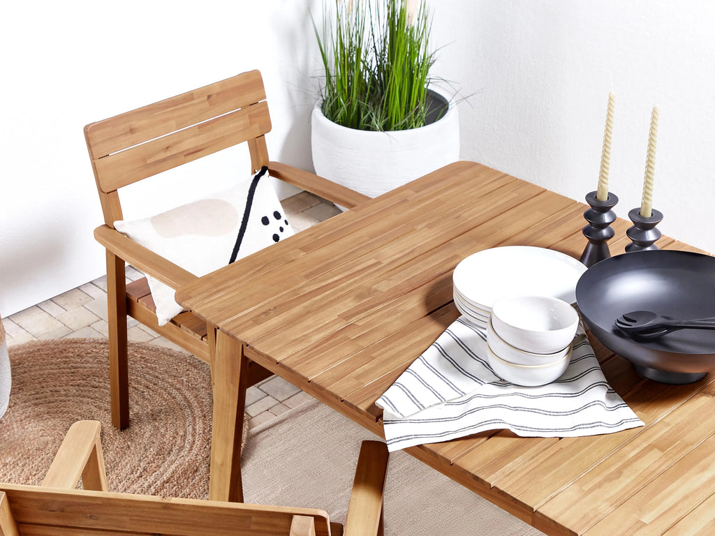 Table de salle à manger de jardin 180 cm 90 cm Bois d'acacia Marron