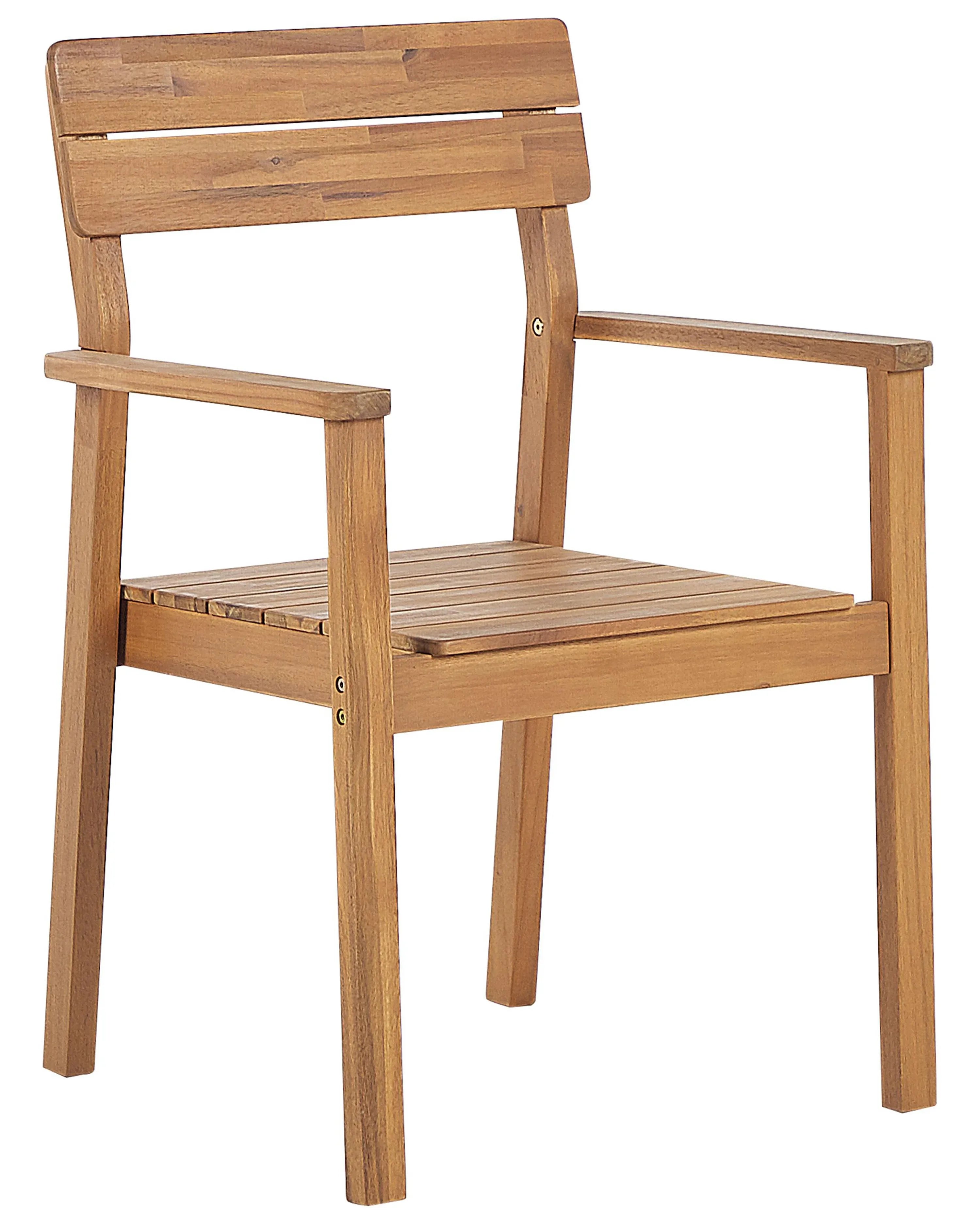 de 4 chaises de jardin Bois d'acacia Marron
