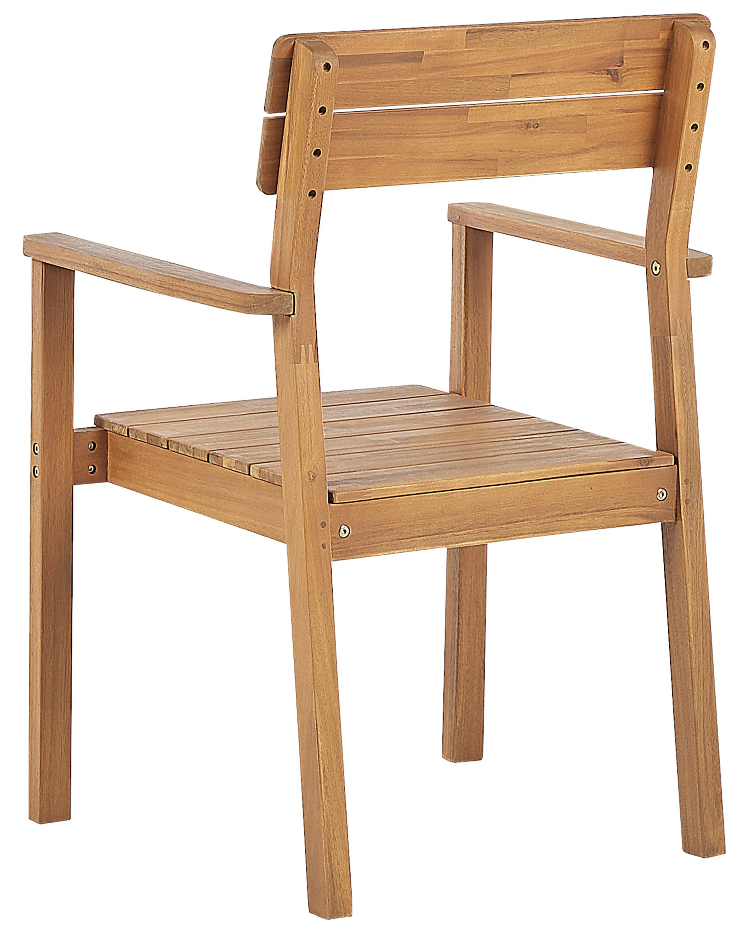 de 4 chaises de jardin Bois d'acacia Marron