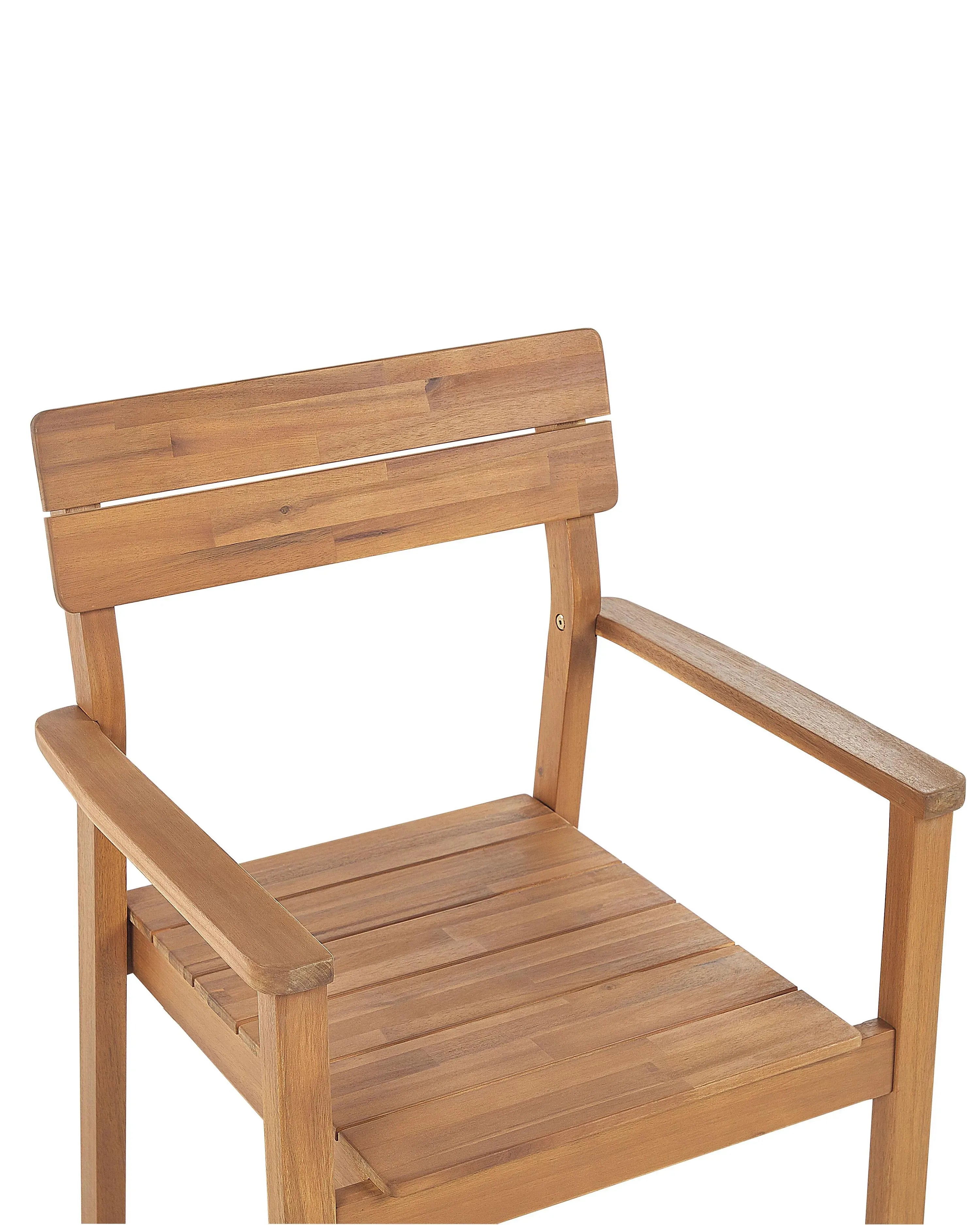 de 4 chaises de jardin Bois d'acacia Marron