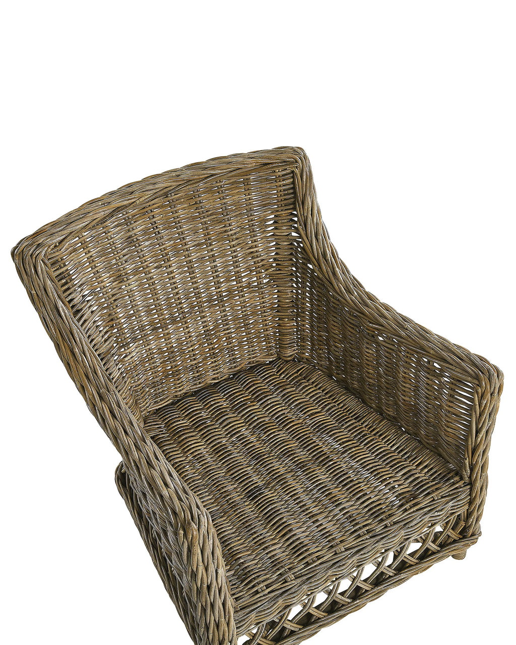 Fauteuil de jardin avec repose-pieds Rotin Naturel