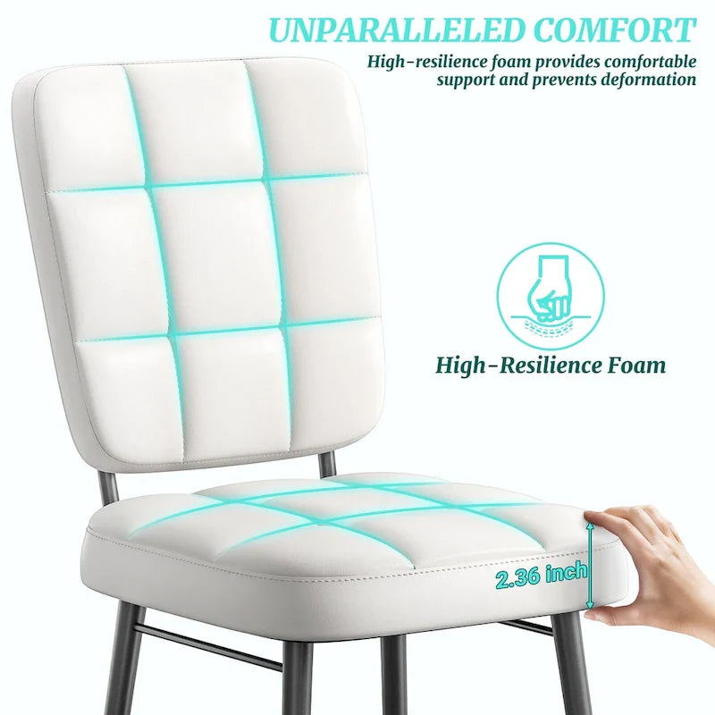 Lot de 2/4/6/8 chaises de salle à manger modernes, chaises de cuisine rembourrées avec coussin épais pour salle à manger