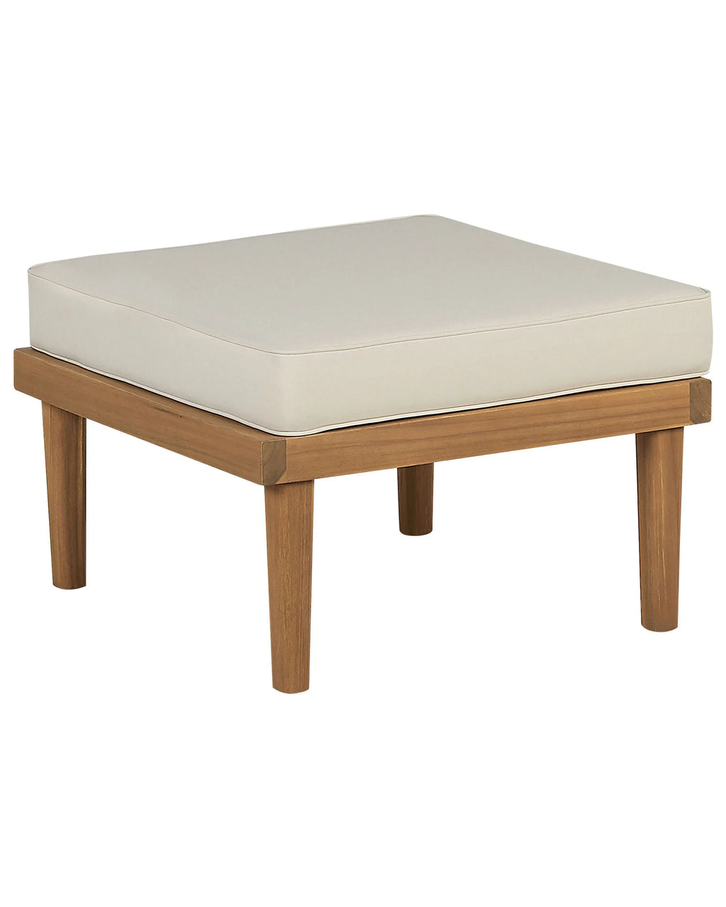 Fauteuil de jardin avec pouf en bois d'acacia marron