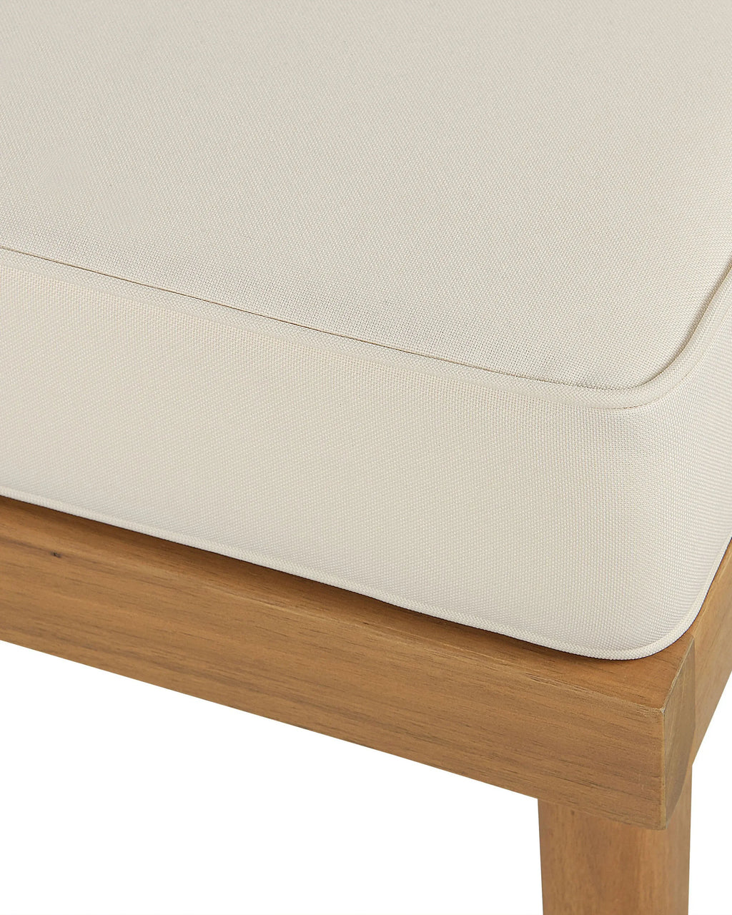 Fauteuil de jardin avec pouf en bois d'acacia marron