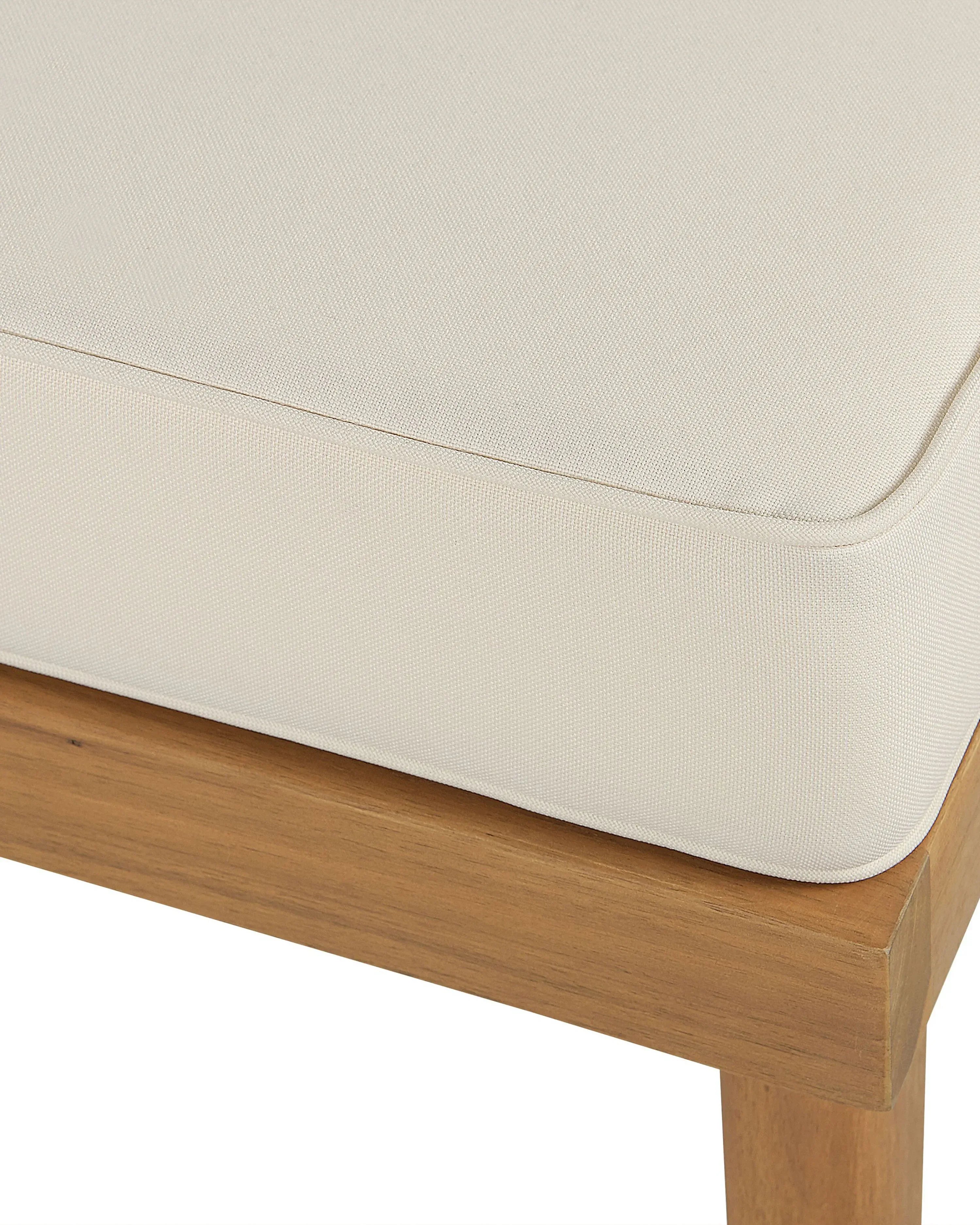 Fauteuil de jardin avec pouf en bois d'acacia marron