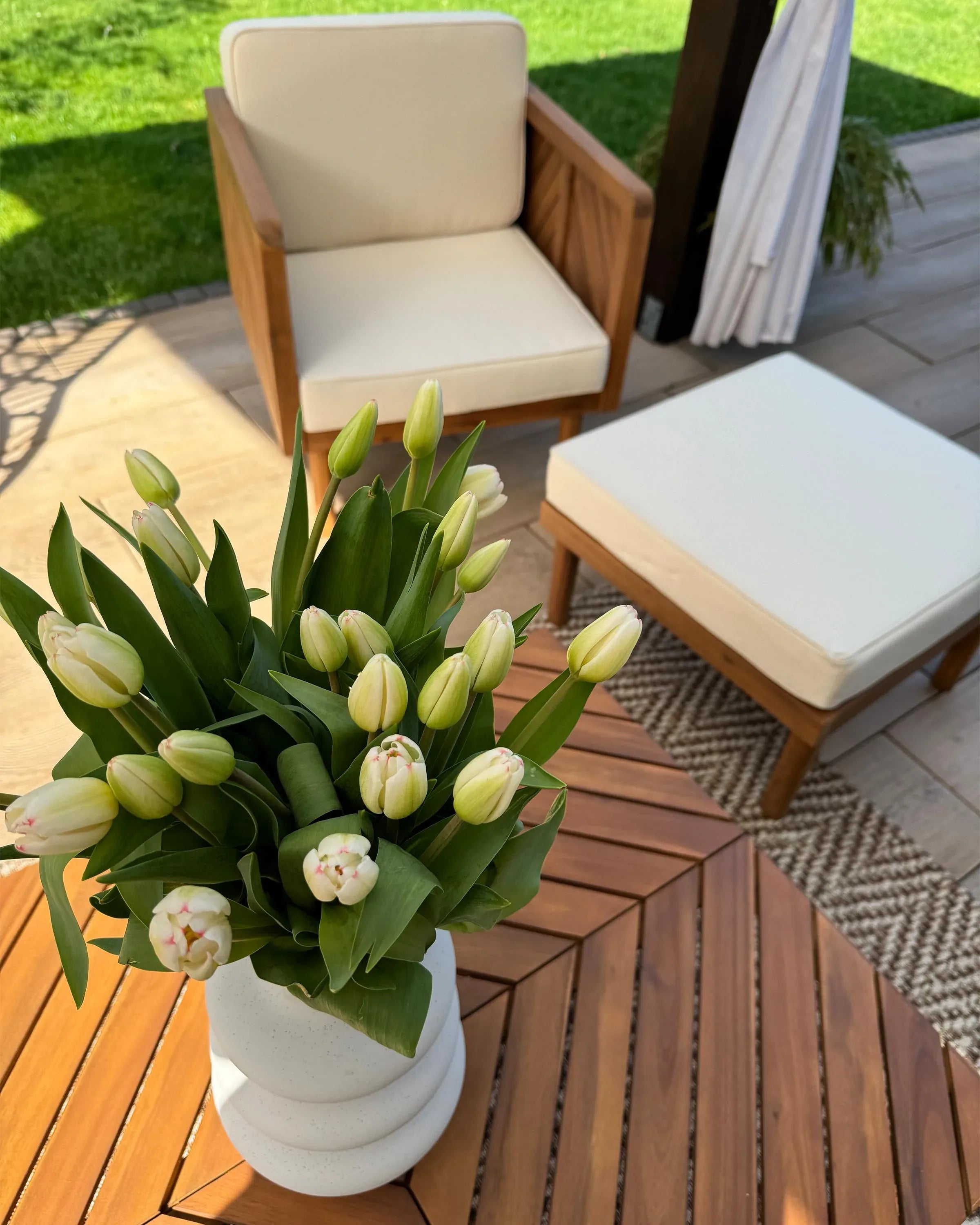 Fauteuil de jardin Bois d'acacia Marron