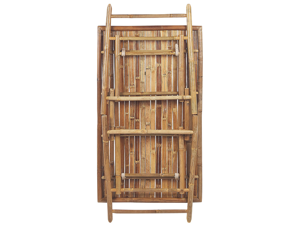 Table à manger de jardin 120 cm 69 cm Bambou Marron clair