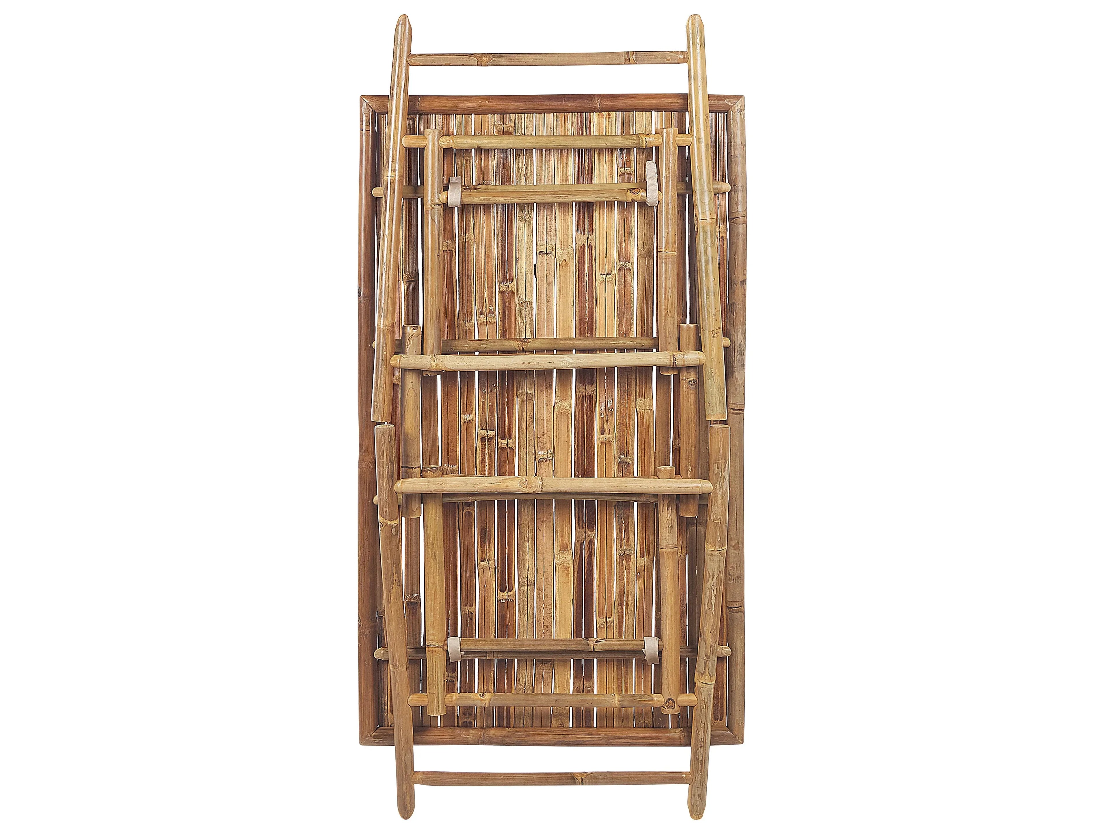 Table à manger de jardin 120 cm 69 cm Bambou Marron clair