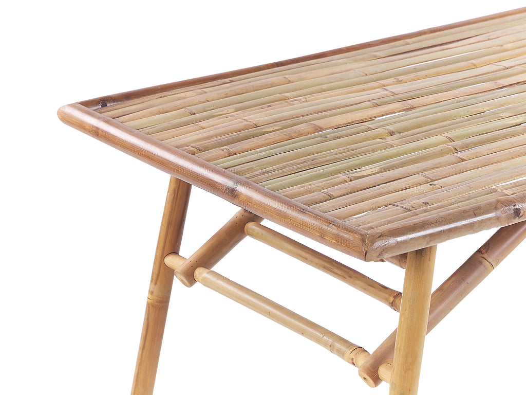 Table à manger de jardin 120 cm 69 cm Bambou Marron clair