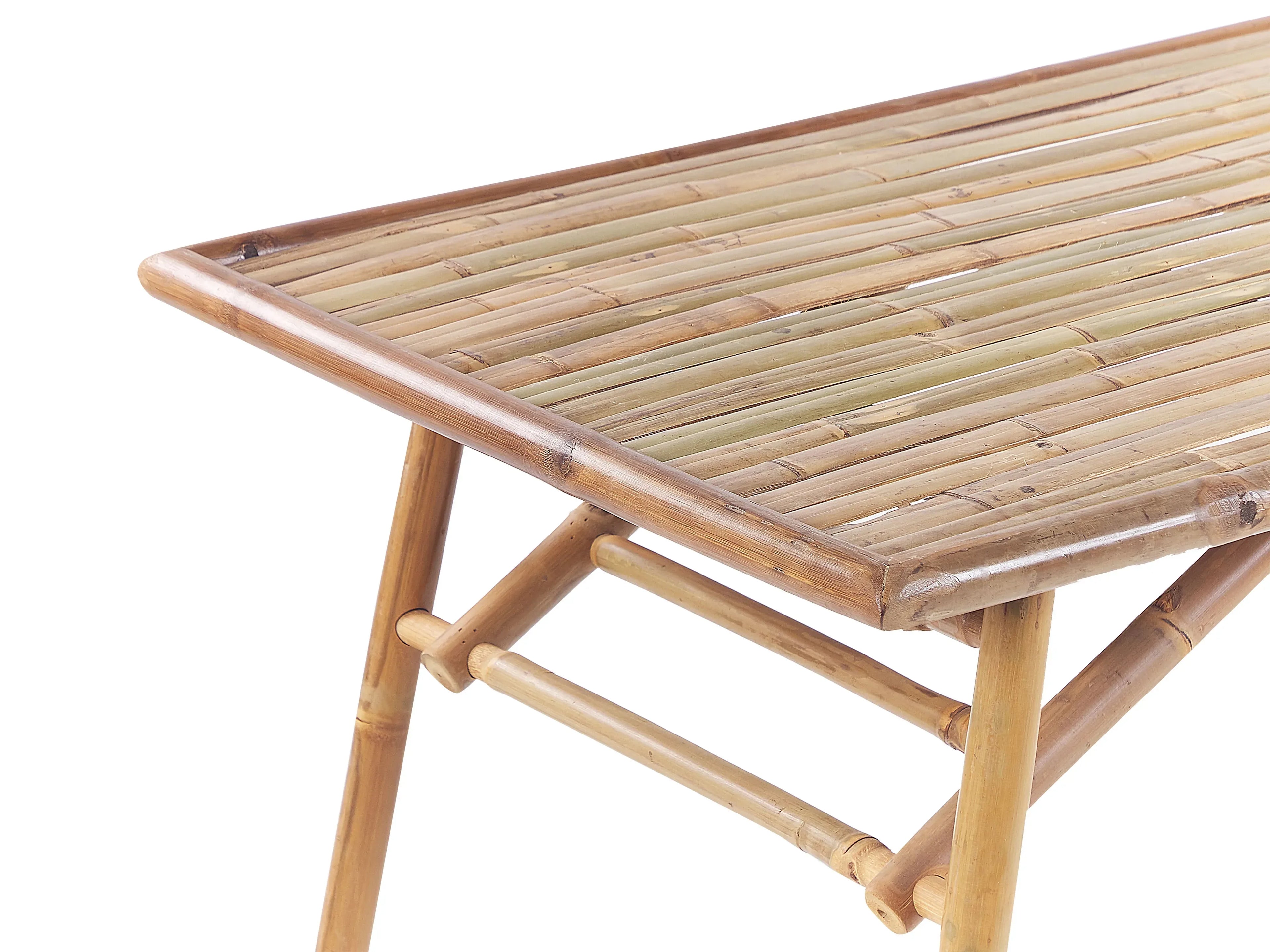 Table à manger de jardin 120 cm 69 cm Bambou Marron clair