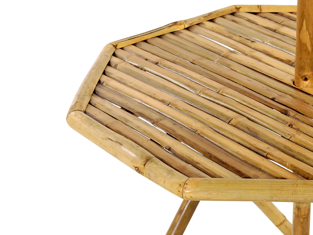 Table de bistrot 85 cm 85 cm Bambou Marron clair