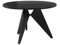 Tavolo da pranzo da giardino  83 cm 110 cm Vetro Nero