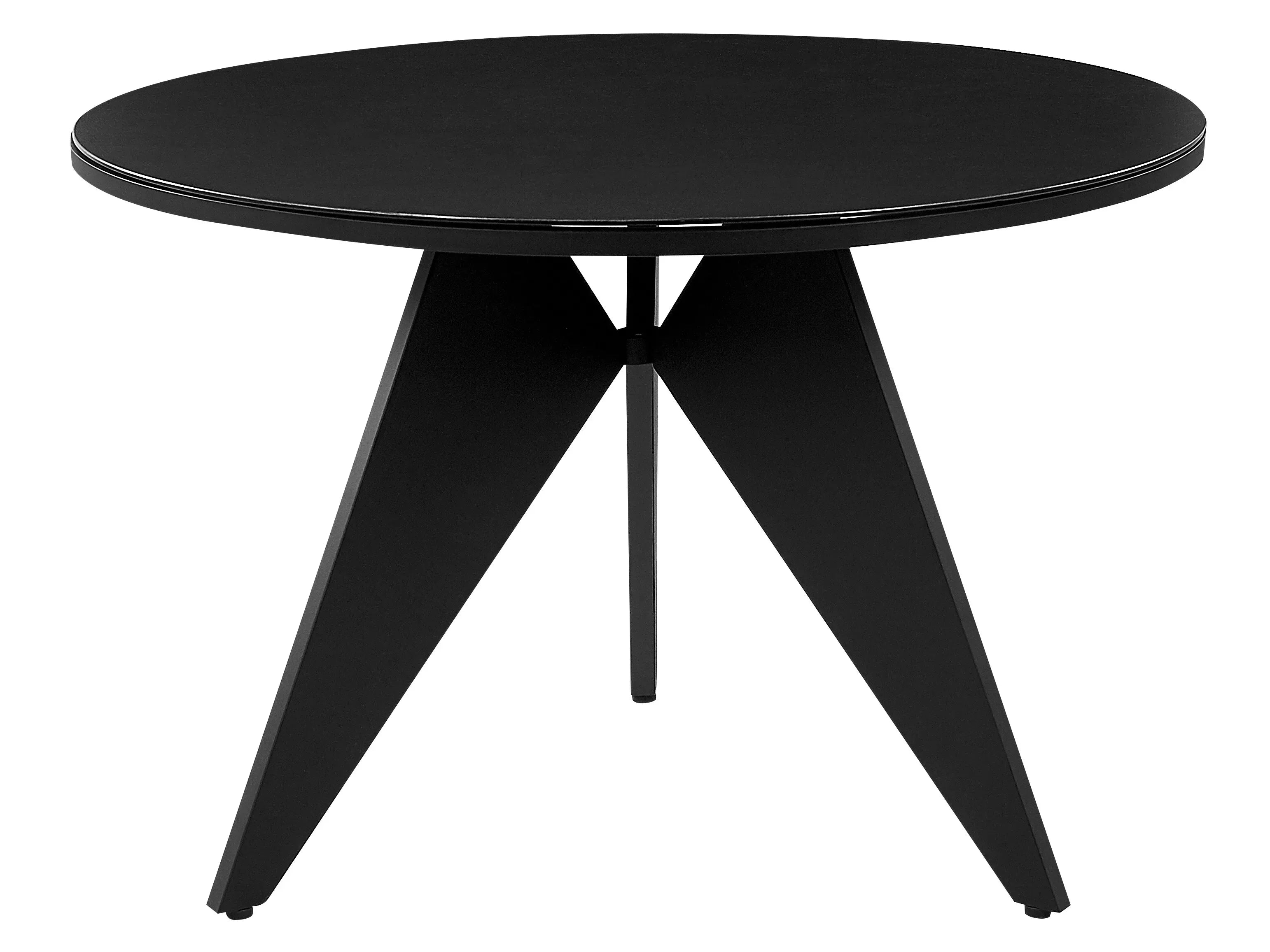 Table de salle à manger de jardin 83 cm 110 cm Verre Noir