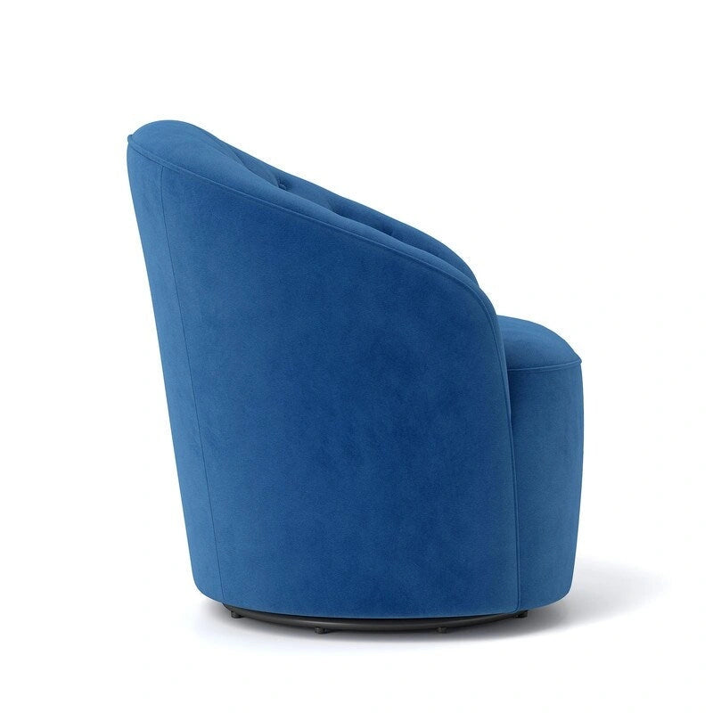 SEYNAR Fauteuil club pivotant à 360 degrés en velours moderne avec dossier capitonné - Lot de 2