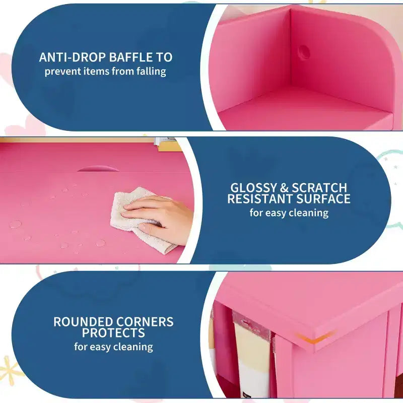 Bureau et chaise d'étude pour enfants avec rangement, bureau d'étude pour enfants avec étagère supérieure et inclinable, pour les 3-8 ans, table d'écriture pour chambre d'enfant