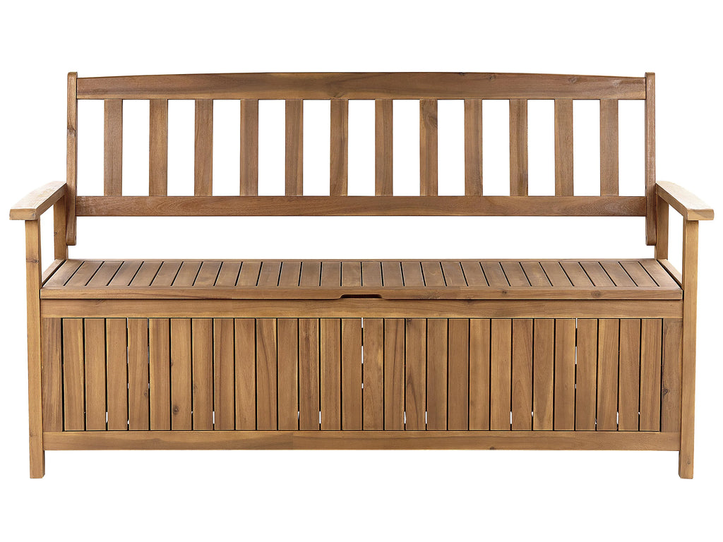Panchina da giardino  160 cm con contenitore Legno d'acacia Marrone