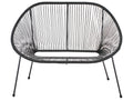 Panchina da giardino  113 cm Rattan sintetico (PE) Nero