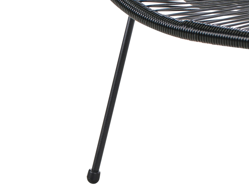 Banc de jardin 113 cm Résine tressée (PE) Noir