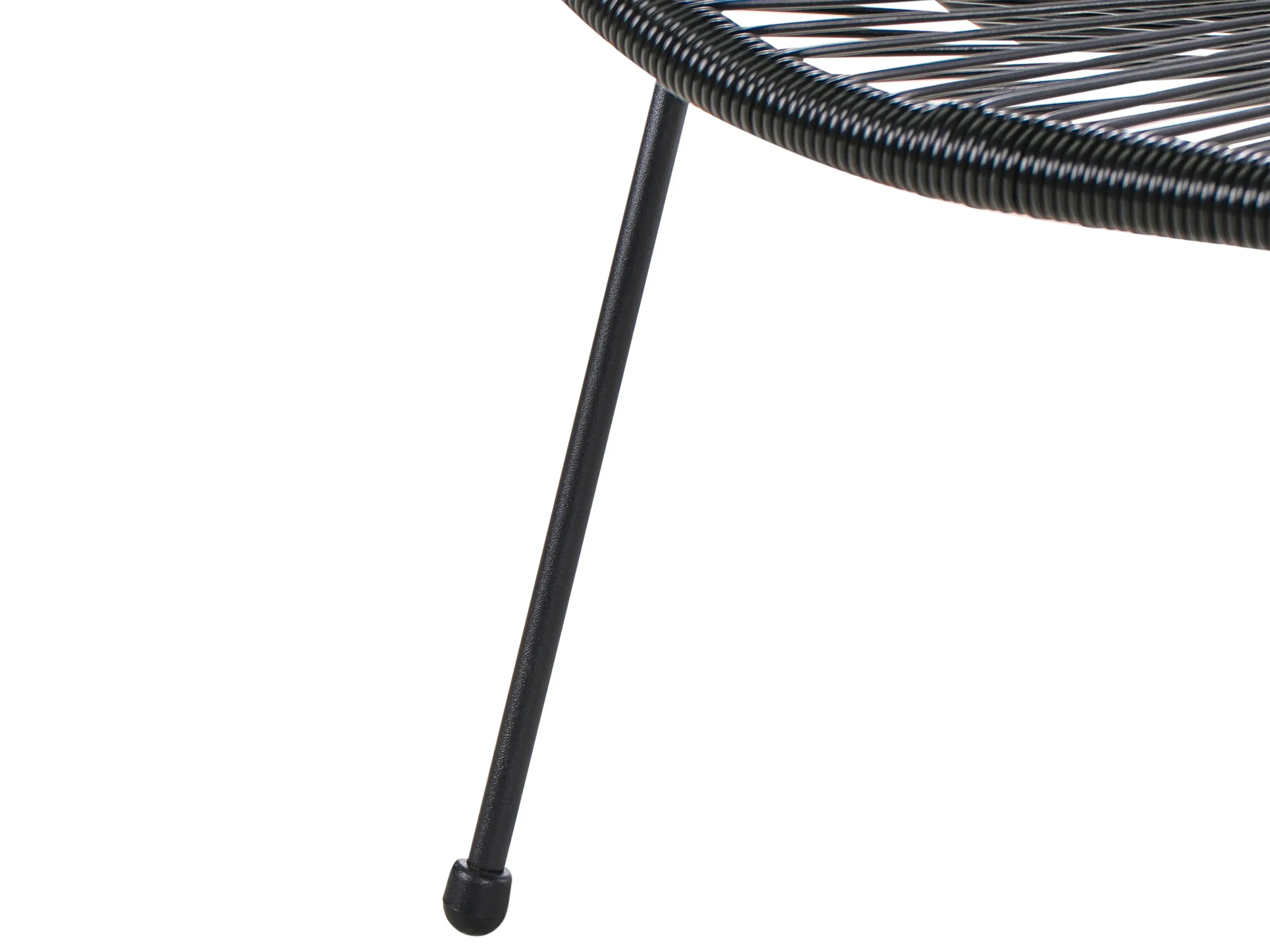 Banc de jardin 113 cm Résine tressée (PE) Noir