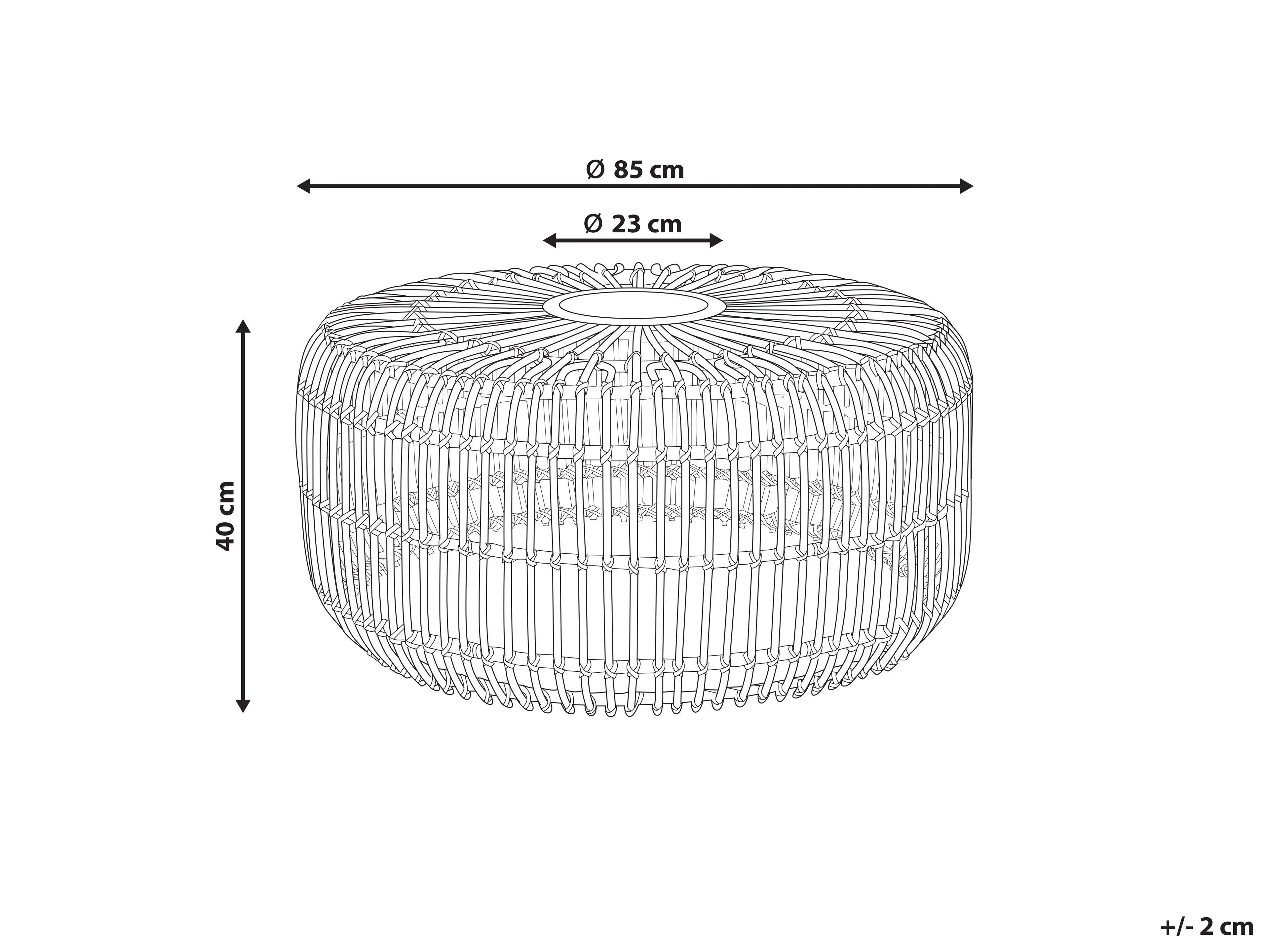 Table de jardin 85 cm 85 cm Rotin Marron clair