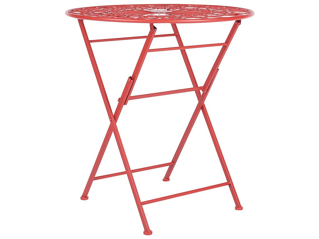 Tavolino Bistrot  70 cm 70 cm Metallo Rosso