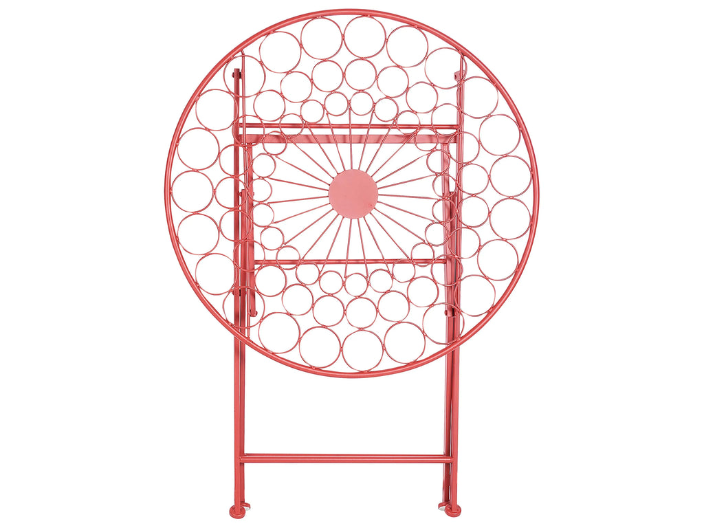 Table Bistrot 70 cm 70 cm Métal Rouge