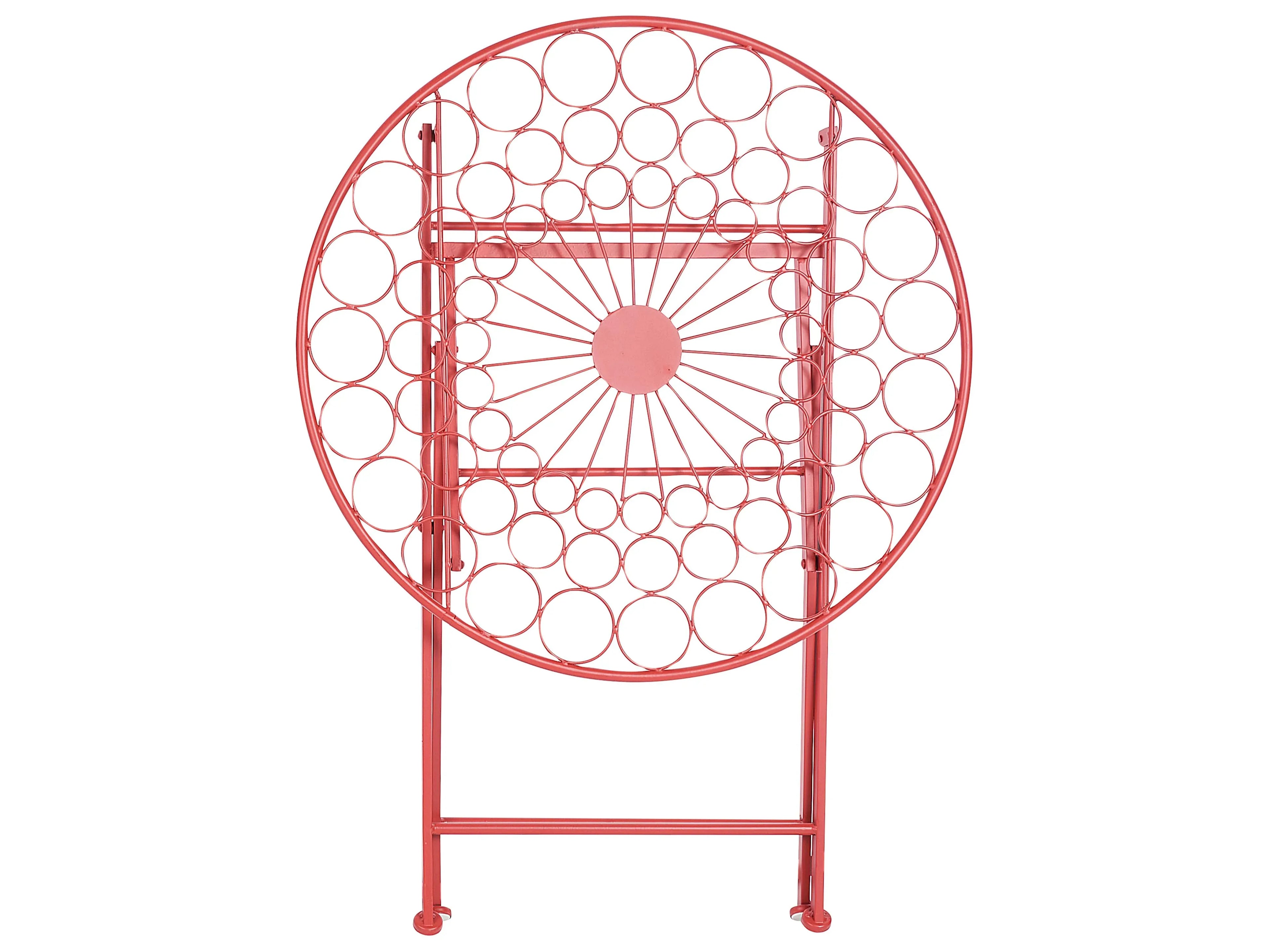 Table Bistrot 70 cm 70 cm Métal Rouge