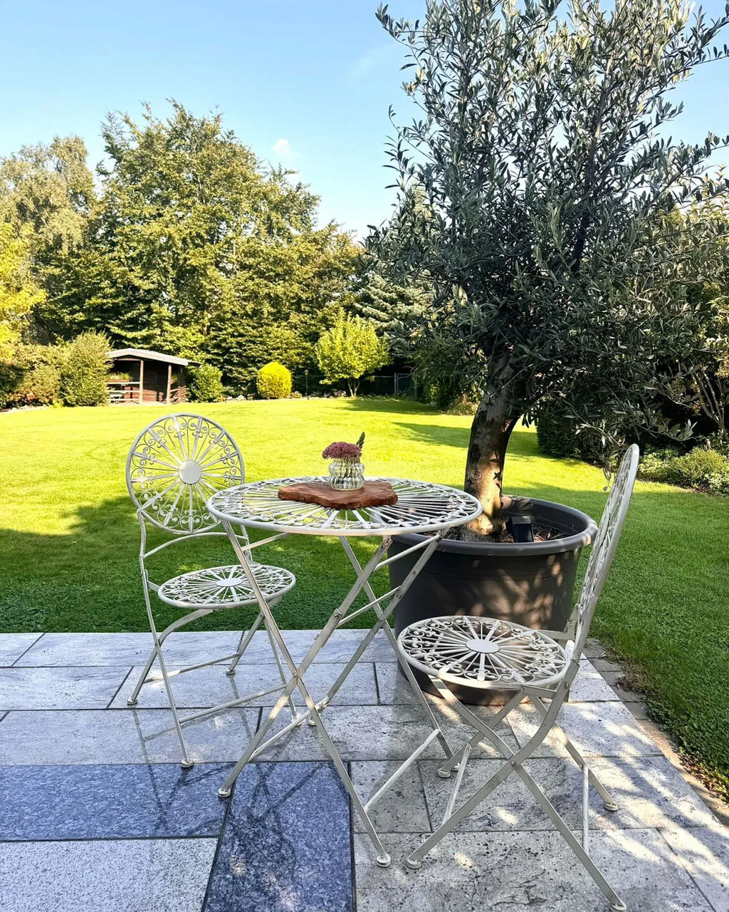 Table bistrot 70 x 70 cm Métal blanc