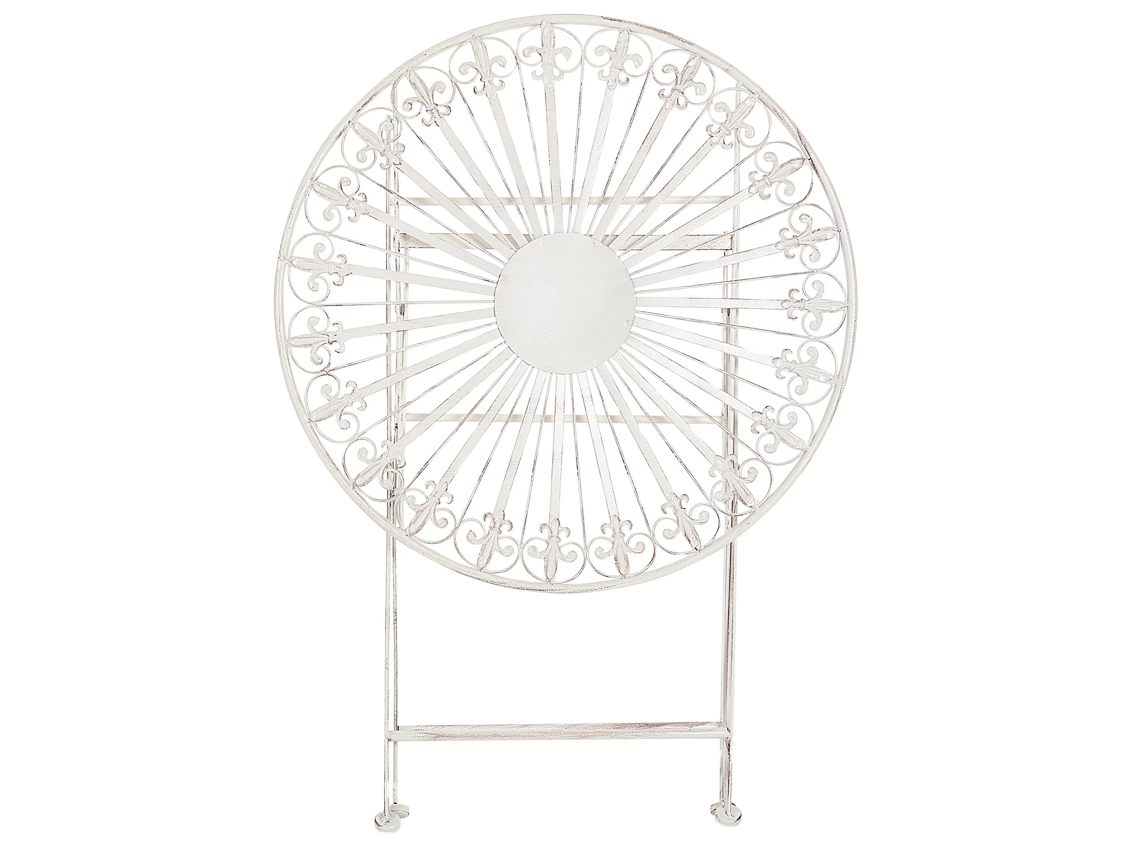 Table bistrot 70 x 70 cm Métal blanc