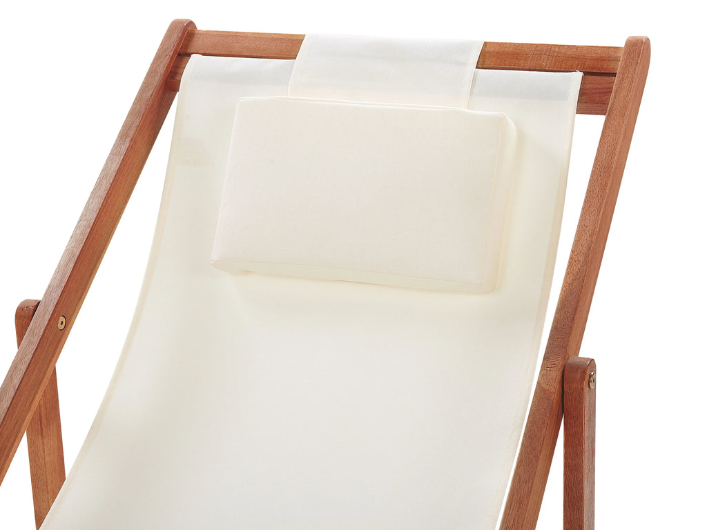 Chaise longue pliante avec tissus de rechange Bois d'acacia Marron foncé