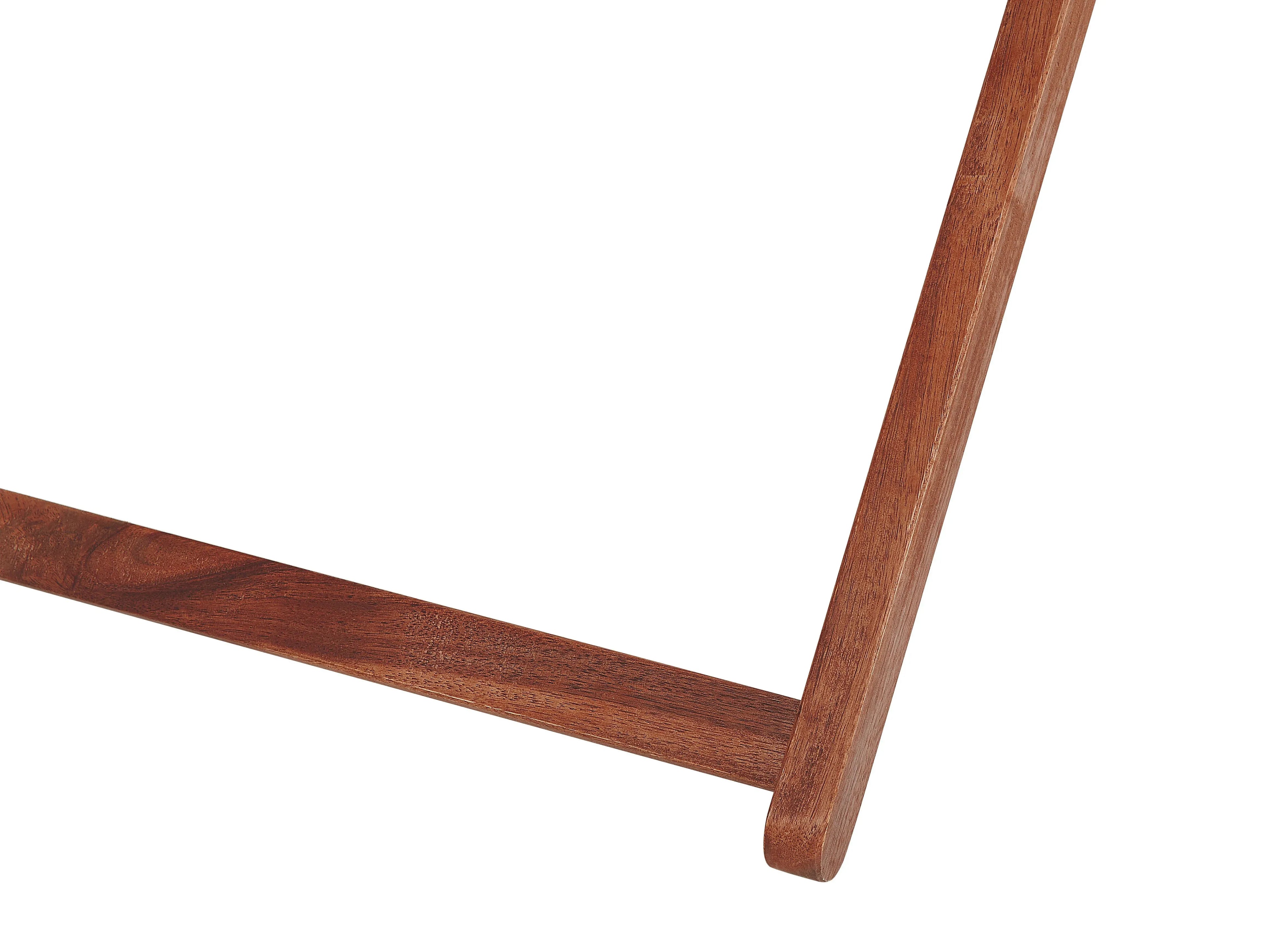 Chaise longue pliante avec tissus de rechange Bois d'acacia Marron foncé