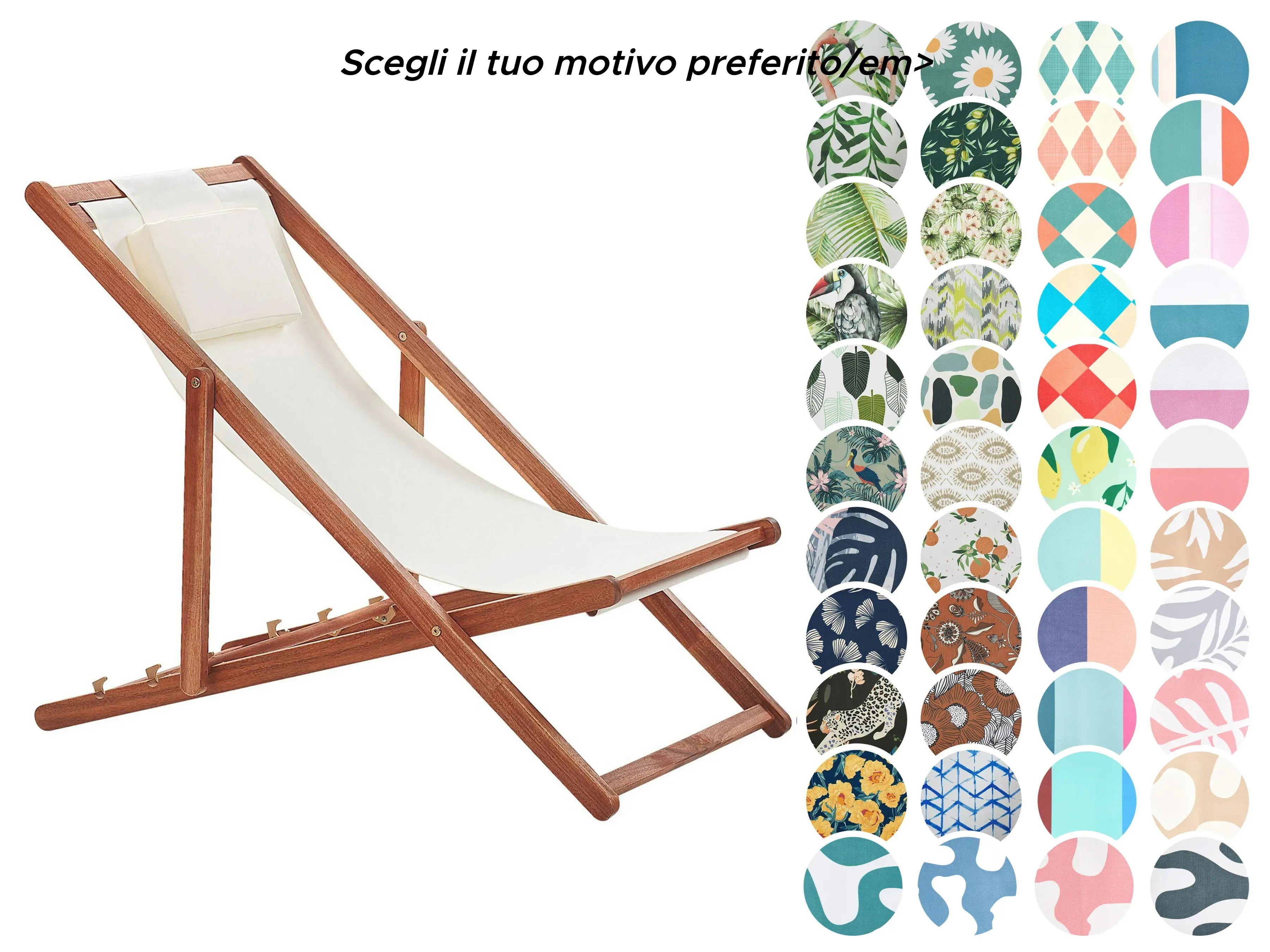 Chaise longue pliante avec tissus de rechange Bois d'acacia Marron foncé