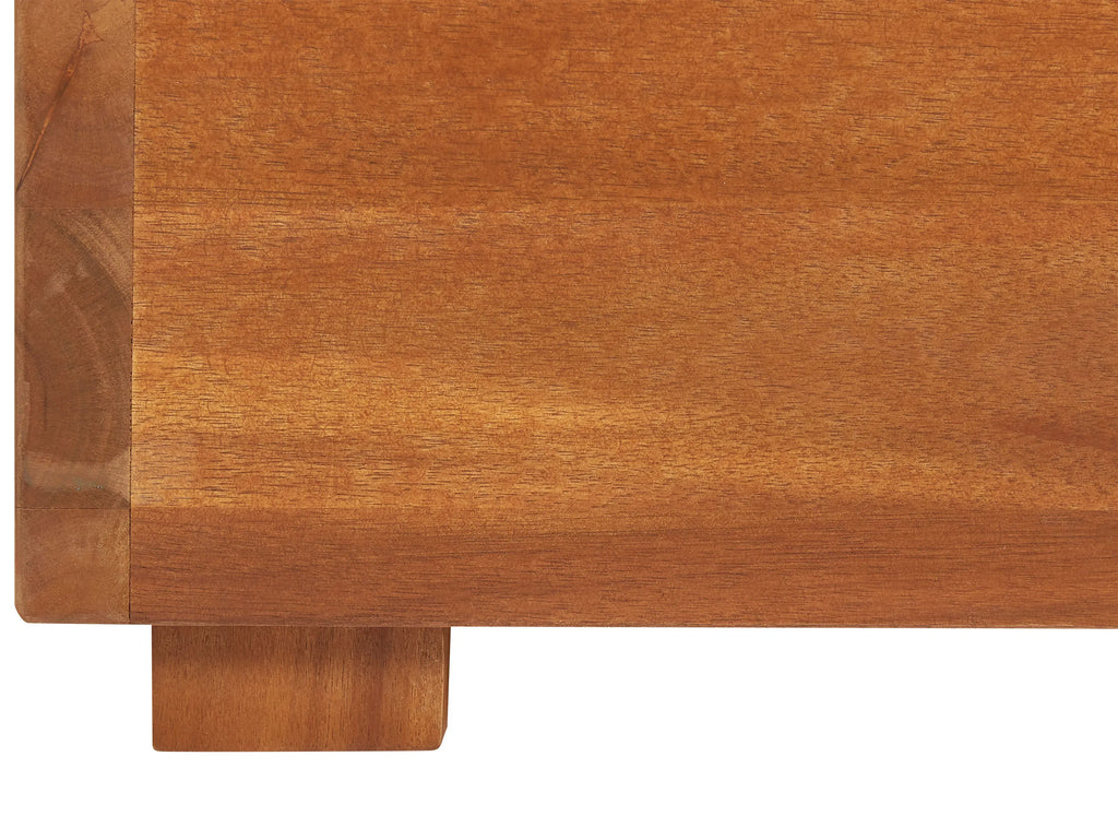Chaise longue de jardin avec coussin en bois d'acacia marron