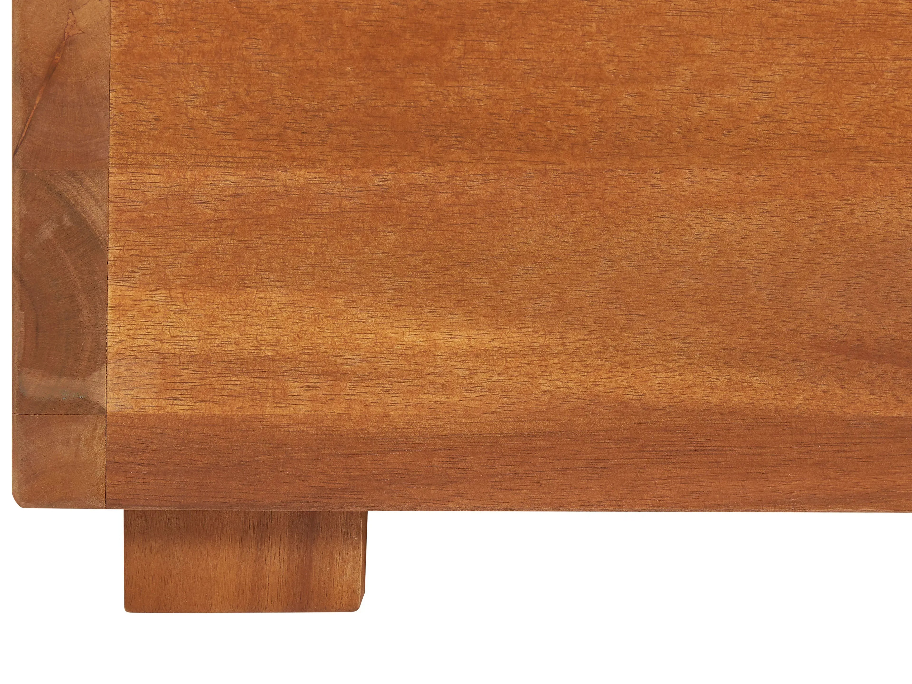Chaise longue de jardin avec coussin en bois d'acacia marron