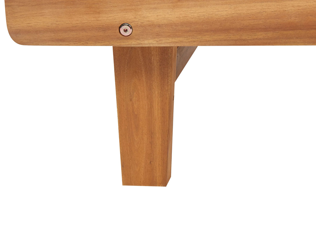 Chaise longue en bois d'acacia marron